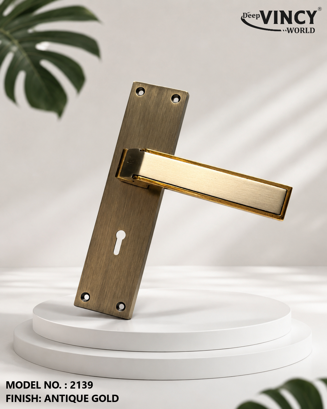 VINCY 2139 ANTIQUE GOLD  HANDLE LOCK