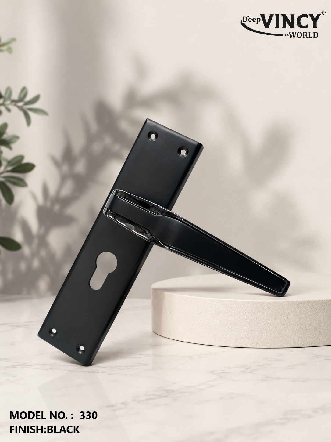VINCY 330 BLACK HANDLE LOCK